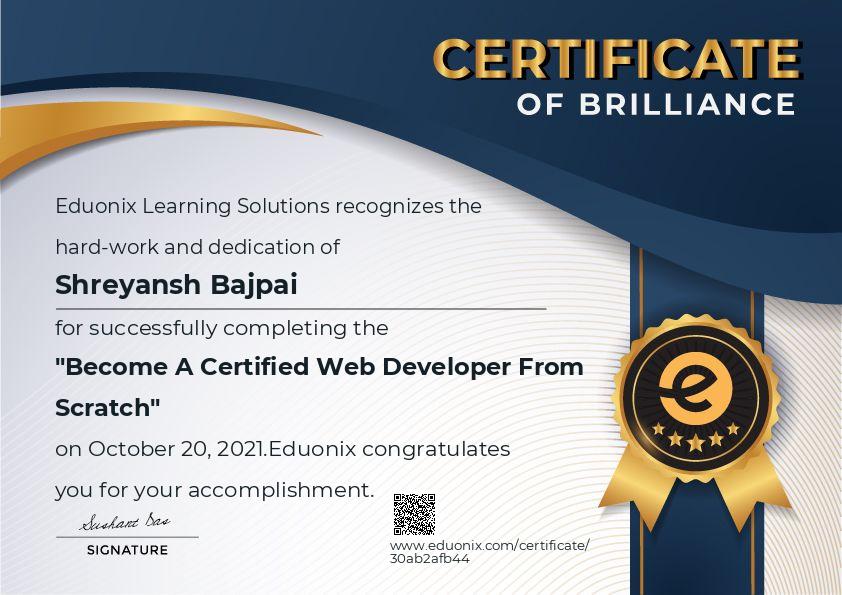 eduonix certificate